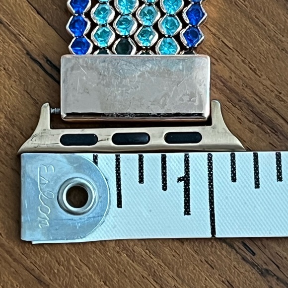 FresherAcc Apple Watch Band 6 Row Blue Rhinestones - Picture 7 of 8